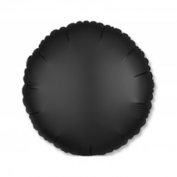Фольгированный шар круг "Сатин Оникс" черный