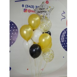 Набор гелиевых шариков "С Днем Рождения! сверкающие брызги"