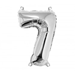 Фольгированный шар Цифра "7" Серебро