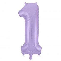 Фольгированный шар Цифра "1" Фиолетовая