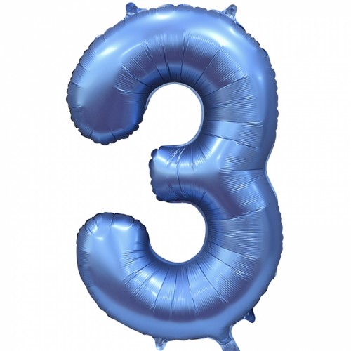 Фольгированный шар Цифра "3" синий