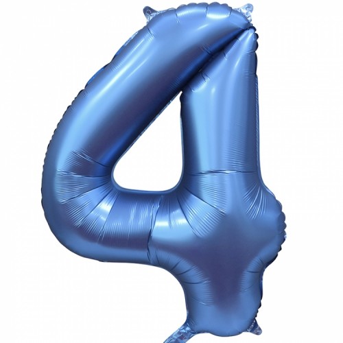 Фольгированный шар Цифра "4" синий