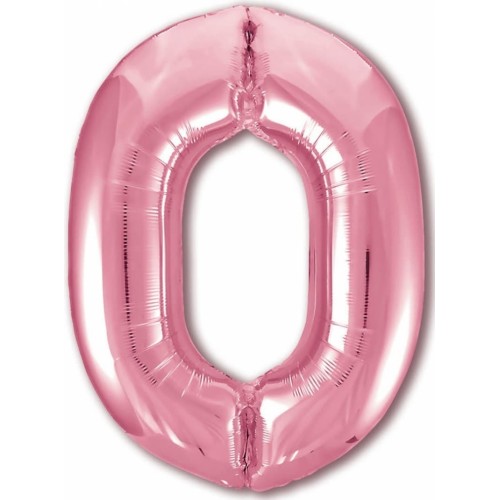 Фольгированный шар Цифра "0" Розовый