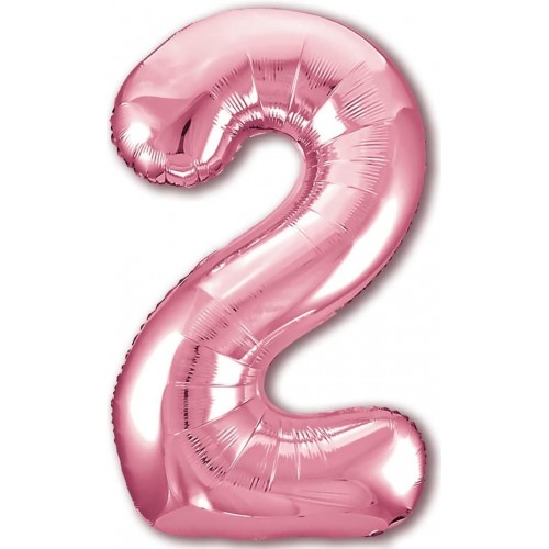 Фольгированный шар Цифра "2" Розовый