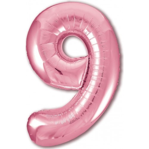 Фольгированный шар Цифра "9" Розовый
