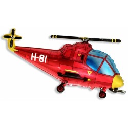 Фольгированный шар "Вертолёт" красный
