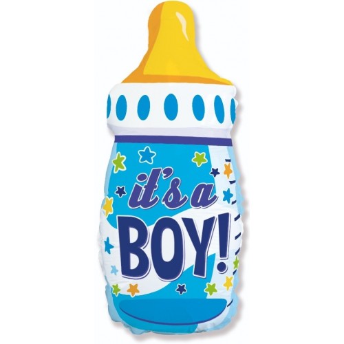Фольгированный шар на выписку "Бутылочка для мальчика"